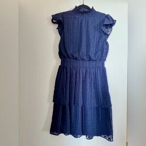 BCX Navy Textured Dress
